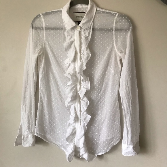 Thomas Pink Tops - Thomas Pink Swiss dot ruffle blouse size 8